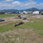 展示室から見下ろす館跡