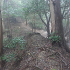 主郭背後の土橋