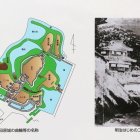 曲輪等の名称図と二ノ丸櫓の古写真