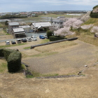 本丸より大手櫓門周りを俯瞰する遠くに遠州灘