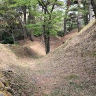 西虎口側の内堀・横堀と高土塁
