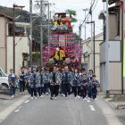 横須賀祭の山車曳きとひょっとこ踊り