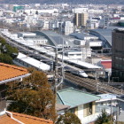 本曲輪付近から見える小田原駅