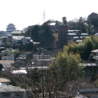最高地点付近からから見る小田原城天守