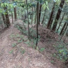 尾根と並走する堀が二重堀切につながる