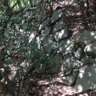 大手跡付近の石垣（登り石垣？）