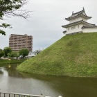 水堀の外から見た清明台