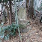 西殿東辺の土塁南端。亥丸大神と白水明神が祀られている