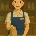 ジブリ風購買部のおねーさん