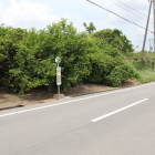 東門跡の北側土塁と空壕
