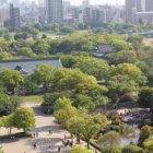 天守閣展望階より二の丸六番櫓を見る