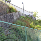 西門の南側の崖・切岸？
