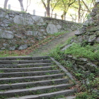 本丸搦手虎口と桝形・石段