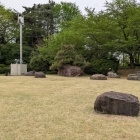 石垣が展示されている