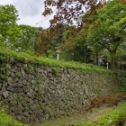 本丸と二の丸の間にある土橋の石垣