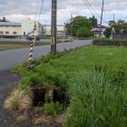 この道路は北郭と南郭を隔てる、堀跡かな?