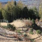 北田原城・主郭西裾の帯曲輪の櫓台。かろうじて破壊を免れる
