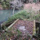 埋谷池の堤（登城口）