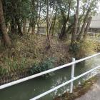 突出部北西隅。水路の幅が広くなっている