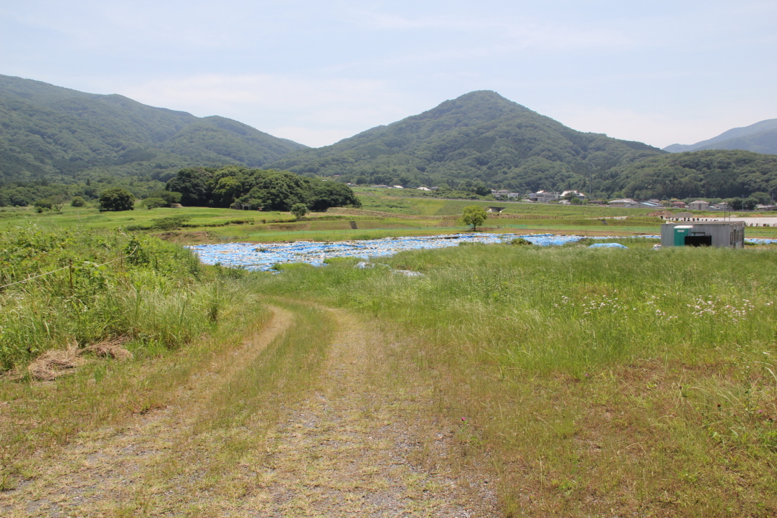 二の丸より東方向望む、筑波山系山並み