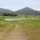 二の丸より東方向望む、筑波山系山並み