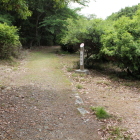 西の丸標柱と内部Ⅰ中は植栽が茂り過ぎ
