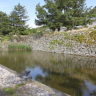 下の城水堀と北面石垣城塁東土橋