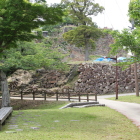 本丸東面高石垣と本丸東下郭東面