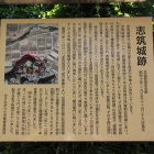 校門脇の志筑城案内解説板