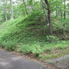 曲輪３北西角の切岸城塁
