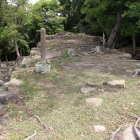 東の丸二段の郭東端櫓台北から南へ