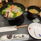 ⑦静岡駅での夕食(しらす丼)