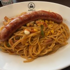 烏城珈琲店でいただいたナポリタン