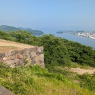 天守台から中海を望む