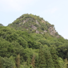 沼田川辺りより眺める新高山城