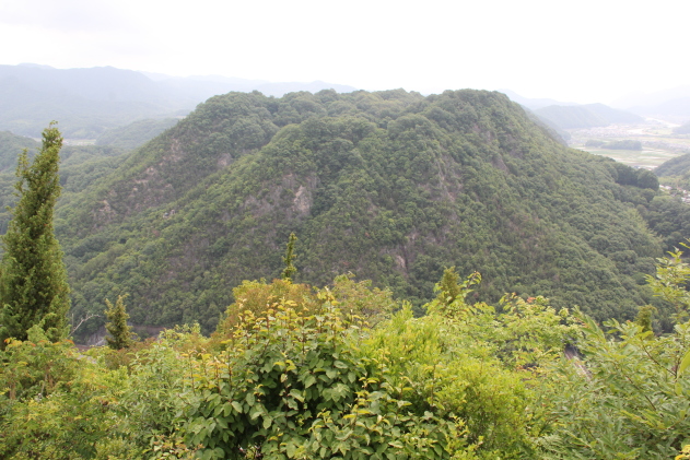 高山城を新高山城詰の丸より望む