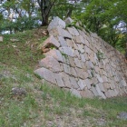 本丸上段北東面の石垣