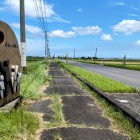 ⑤	滑走路跡（現在は県道）