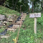 本丸土塁　天守台までの階段