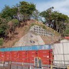 いわき駅側から本丸方面を望む(大規模工事中）