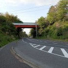 内記曲輪西側の堀切跡(国道399号が通っています。)