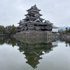 松本城朝の風景