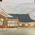 中学校の美術で描いた絵