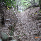 同左堀切中央部の西への虎口