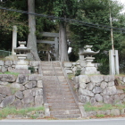 伊勢神社三州街道沿いの一の鳥居と石垣