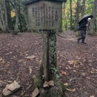 木に刺さった案内板