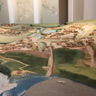 立体模型ジオラマ二・三の曲輪方向