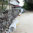 本丸東端の南北の石垣列