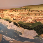 立体模型ジオラマ荒川側より本曲輪方向