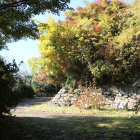 大手道の突き当り本丸東突出石垣辺り